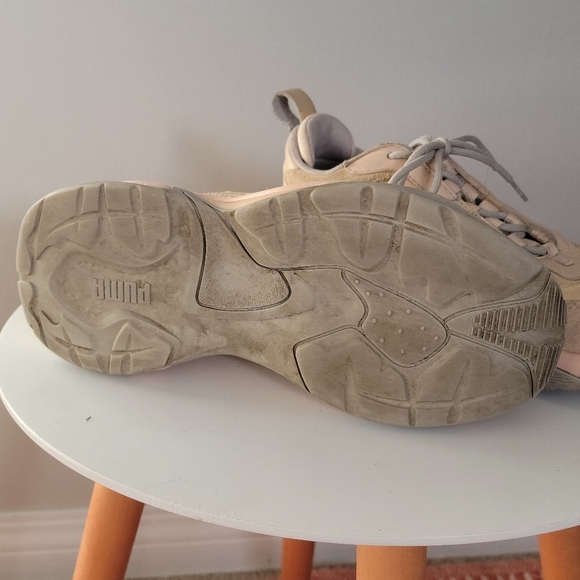 Puma Chunky Pastel Peach Pink Athletic Sneaker Leather Shoe - Picture 5 of 6